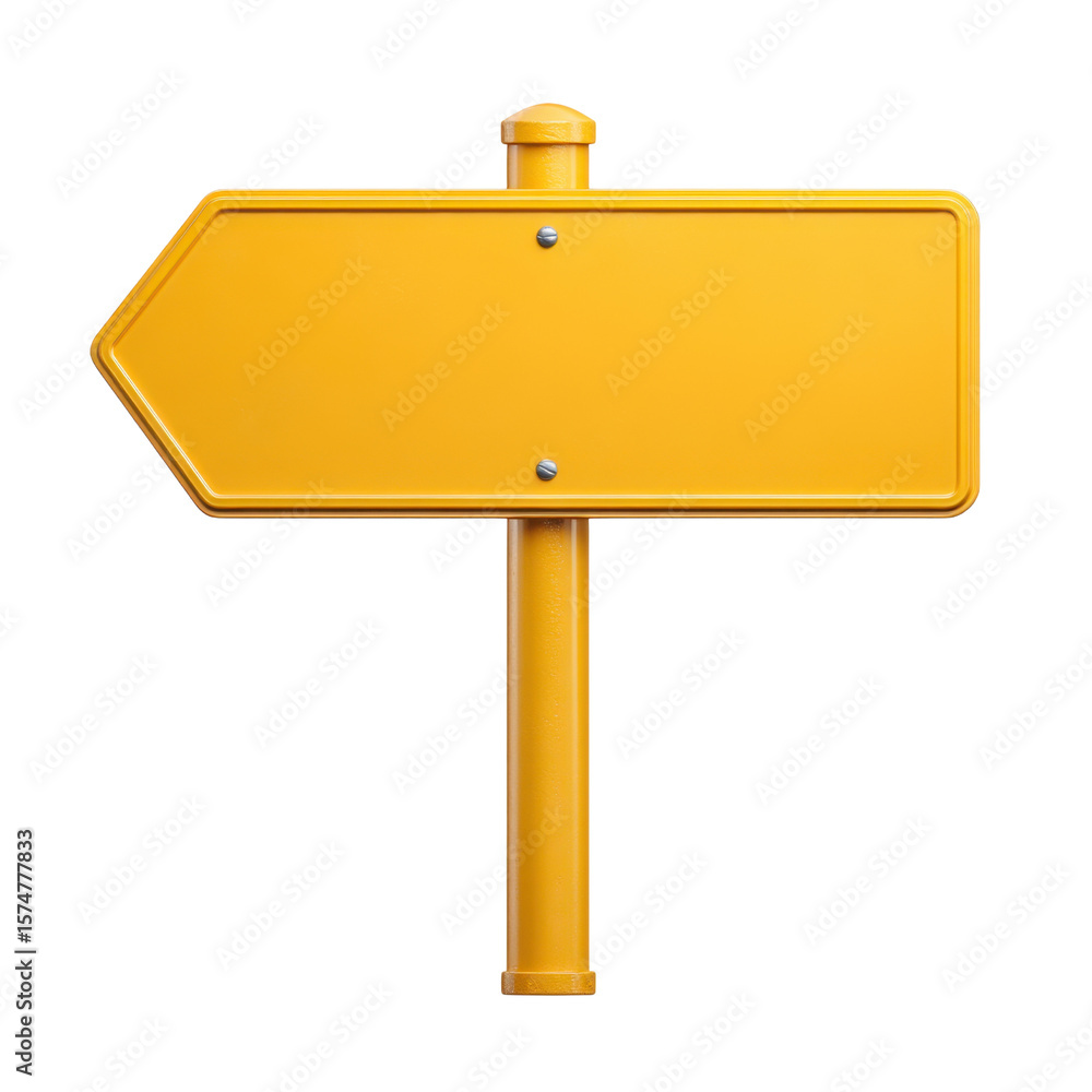 Blank Yellow Directional Sign on a Pole Ready for Customization and Use in Various Contexts Transparent background or png Blank Yellow Directional Sign on a Pole Ready for Customization and Use in Various Contexts Transparent background or png