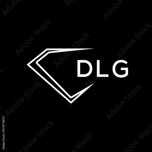 DLG logo design on black  background.