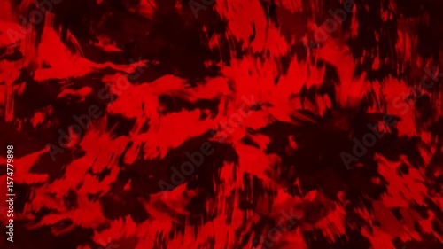 Dark 2d animation with devilish skull. Motion graphics in horror fantasy genre. Animated video clip nightmares for Halloween. Vj looped movie. Red and black background.