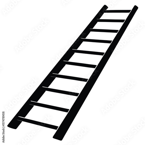 Fitness Trainer element isolated agility ladder on white background