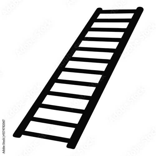Fitness Trainer element isolated agility ladder on white background