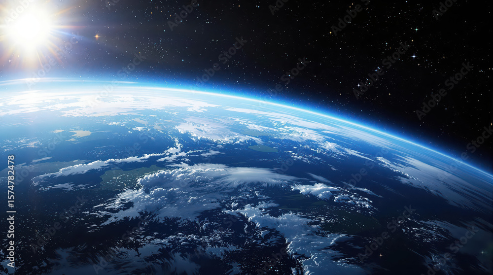 Fototapeta premium Earth Horizon From Space