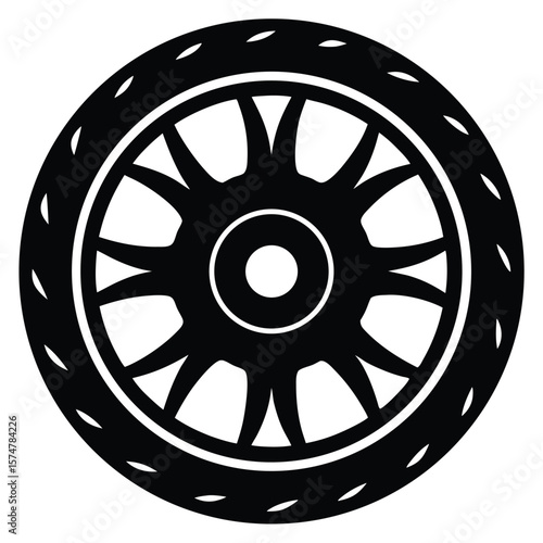 Fotografia Fitness Trainer element isolated core wheel on white background