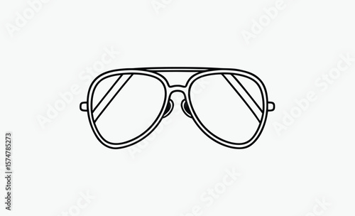 Aviator sunglass silhouette, Aviator sunglasses / shades protective eyewear flat icon for apps and websites 