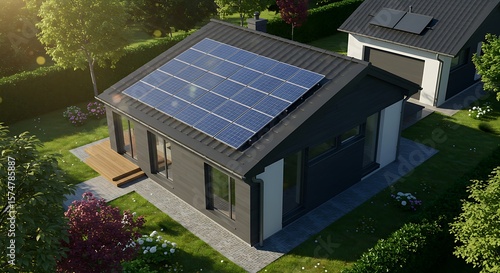 Wallpaper Mural solar panels on the roof Torontodigital.ca