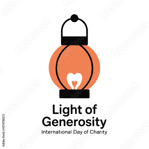 Lantern heart light generosity charity orange black