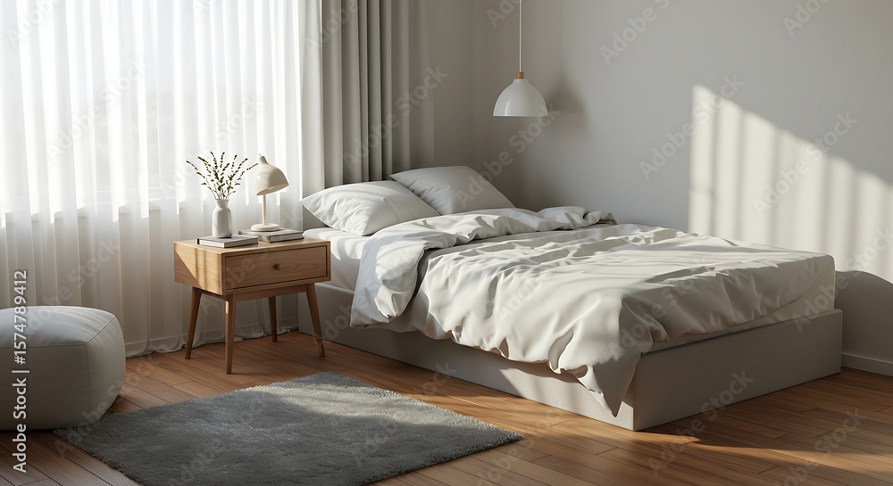 Fototapeta premium bedroom with bed