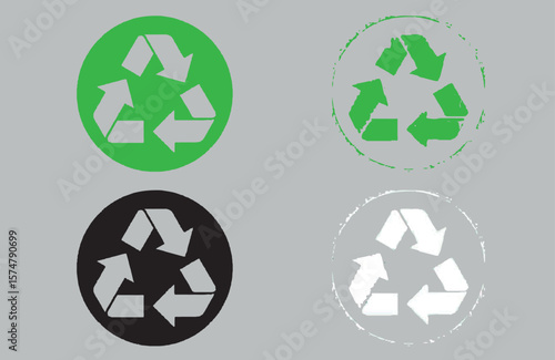 REDUCE,REUSE,RECYCLE text. recycling arrows vector icon