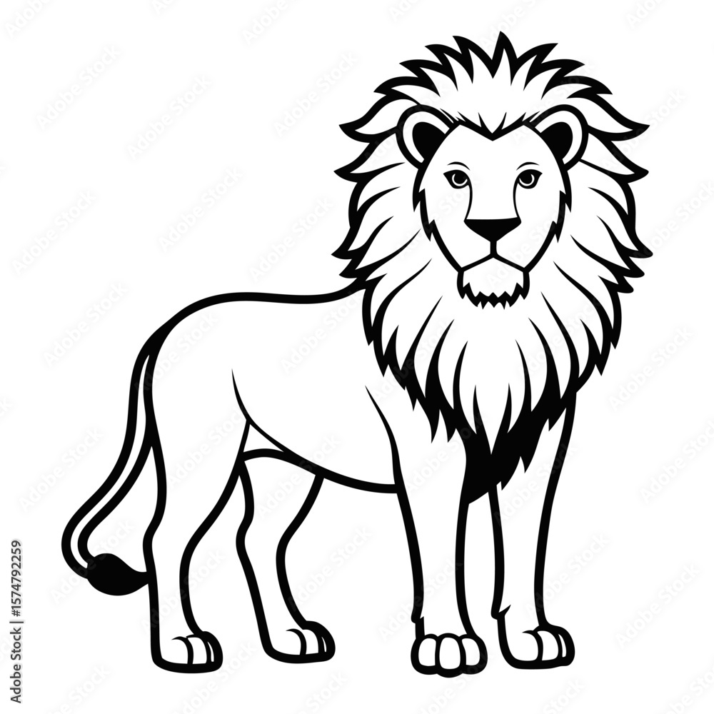 Obraz premium lion vector illustration