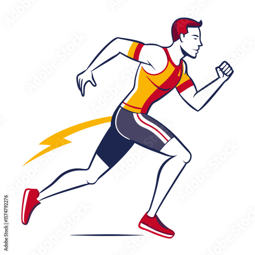 running man vector illustration
