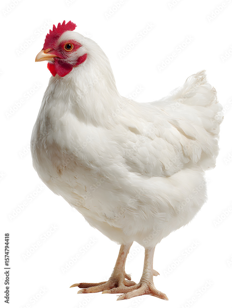 Fototapeta premium chicken on white background