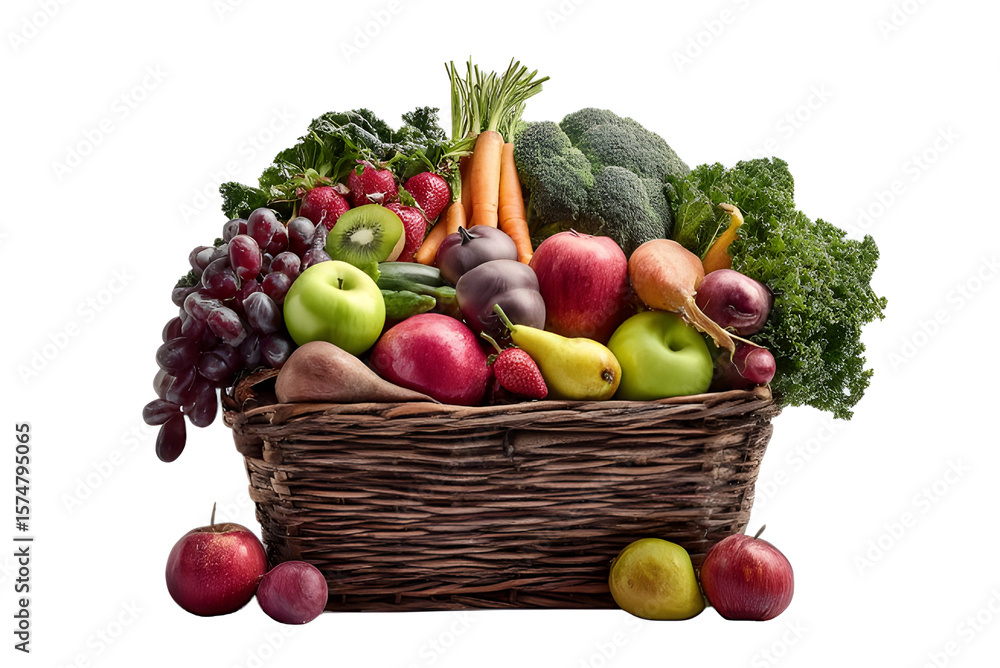 Farm-to-table inspired basket showcasing seasonal fruits and garden vegetables in natural lighting and authentic countryside presentation Farm-to-table inspired basket showcasing seasonal fruits and garden vegetables in natural lighting and authentic countryside presentation