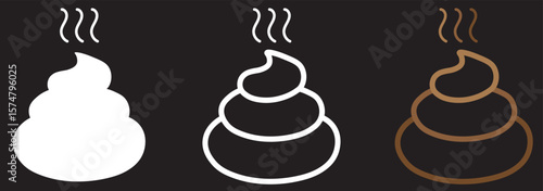 poop logo vector icon