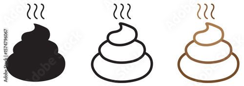 poop logo vector icon