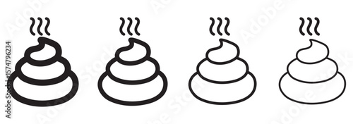 poop logo vector icon