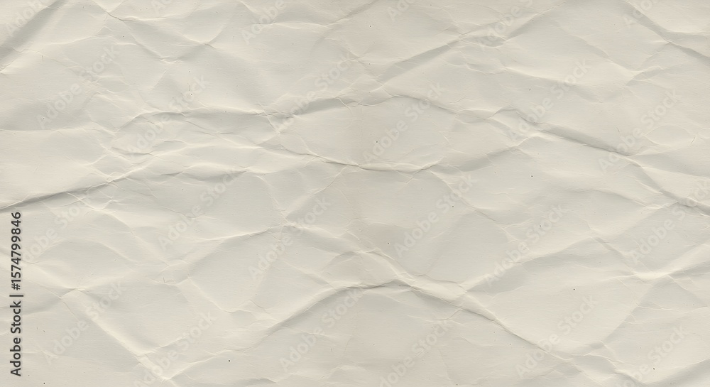 Obraz premium Torn Crumpled Paper Texture with Creases and Shadows for Background Design