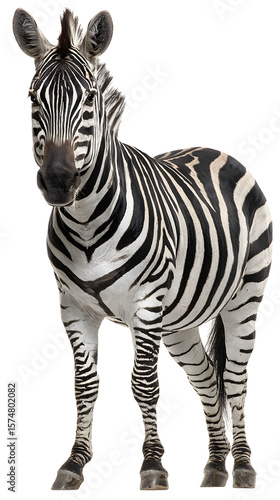 zebra isolated on white background