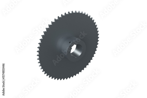 Valokuva Industrial Sprocket: High Resolution Steel Gear with Transparent Background for Power Transmission, Engineering, and Machinery Design