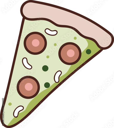Slice of Pizza with Toppings pizza slice pepperoni