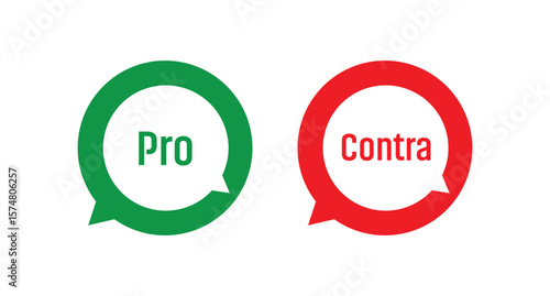 pro and contra information sign