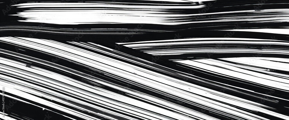 Seamless black and white brushstroke stripes, abstract art texture, fluidity, lines Seamless black and white brushstroke stripes, abstract art texture, fluidity, lines