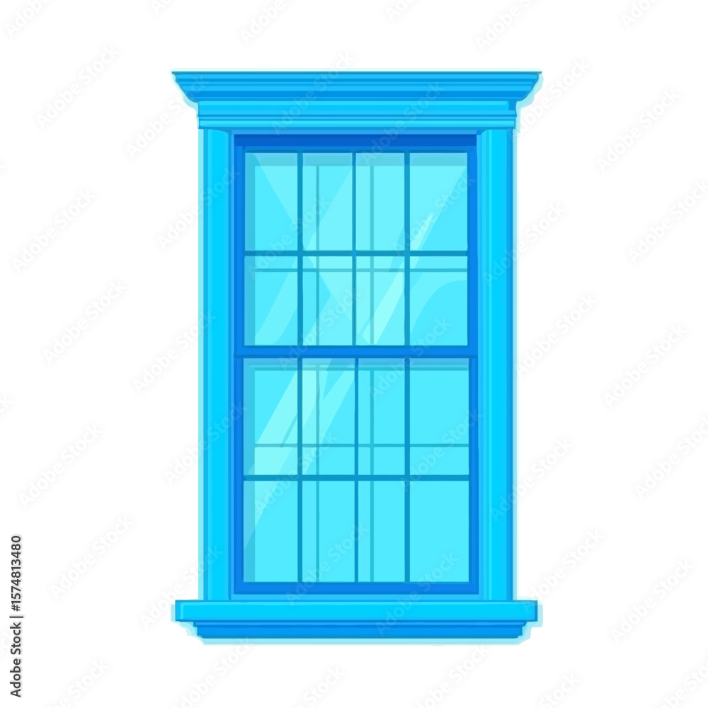 Obraz premium Blue window isolated 