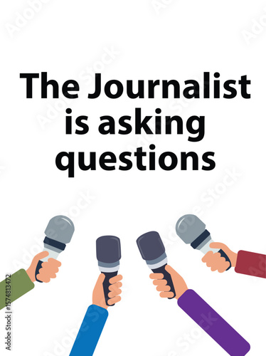 Journalist Interview Asking Crucial Questions, Gathering News