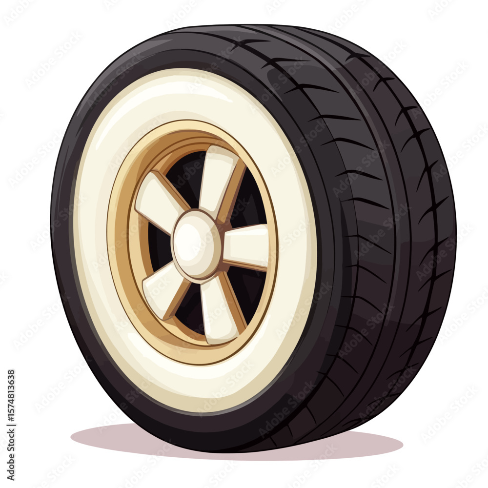 Fototapeta premium car wheel isolated