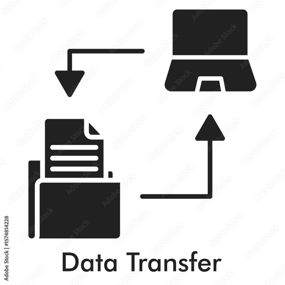Data Transfer Icon - Glyph Style Data Transfer Icon - Glyph Style