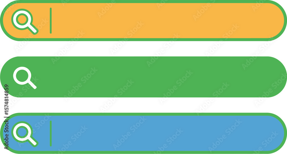 Fototapeta premium Search bar vector illustration with colorful design for website ui and ux design template element
