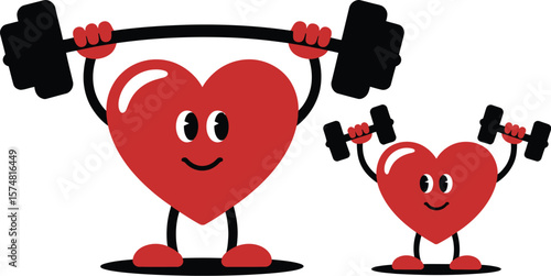 Heart health fitness workout exercise cardio gym weights lifting strong healthy lifestyle training body