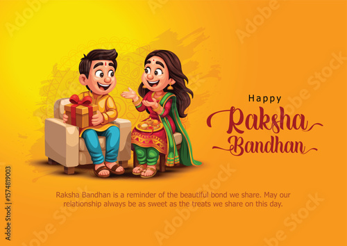 beautiful raksha bandhan festival greeting card India. editable abstract vector illustration design