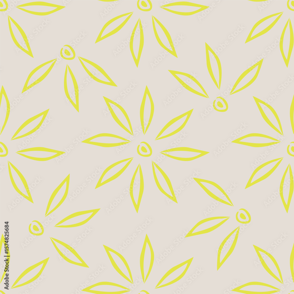 Fototapeta premium Vintage Pattern Flower Floral illustration Design Vector