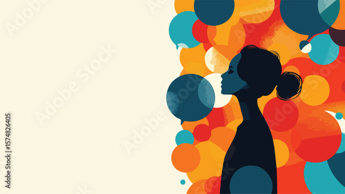 Empowered individual breaking through obstacles with head held high