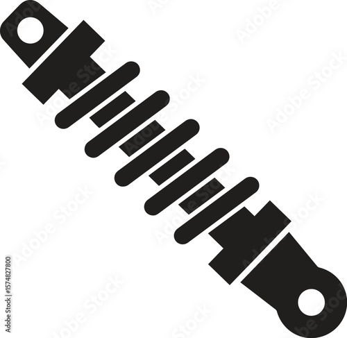 Illustration of Car Suspension Glyph Icon
