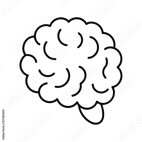 vector illustration of an abstract human brain