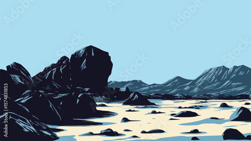 Majestic Rocky Plateau in the Distance | Stunning Landscape View