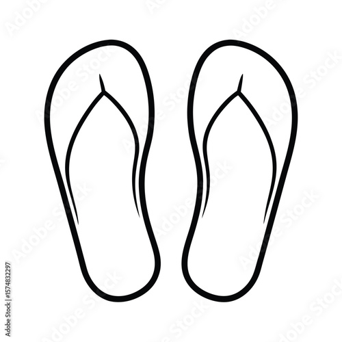 flip flops isolated on white background