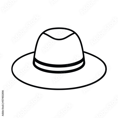 black hat isolated on white