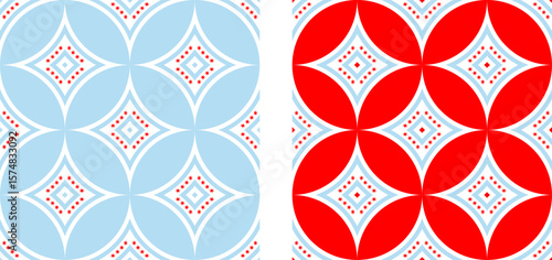 chicago flag seamless pattern set. geometric background for decoration. vector illustration