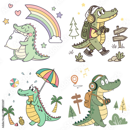 High-Quality alligators Illustrations in Various Styles – SVG Bundle