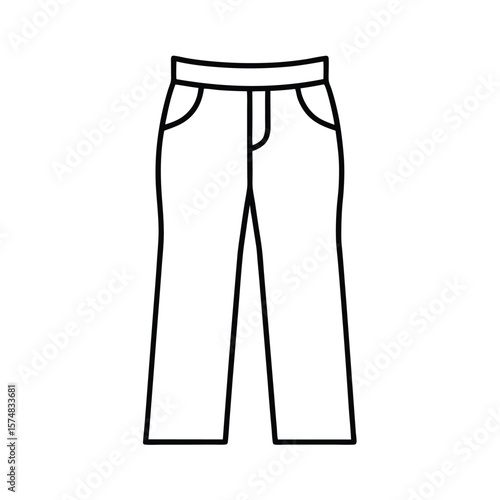 vector illustration of female fashion pants