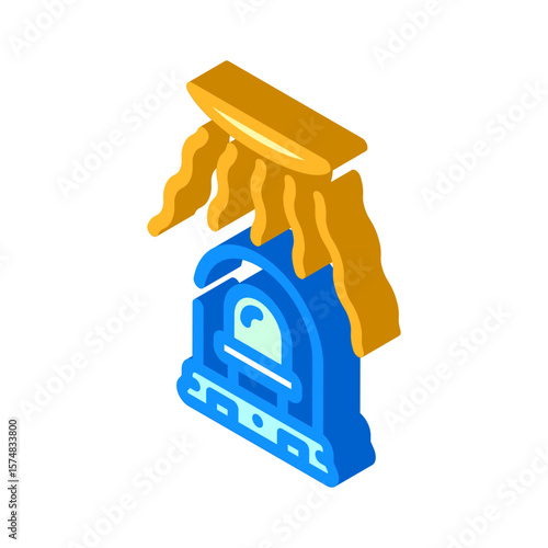 light intensity sensor module isometric icon vector illustration