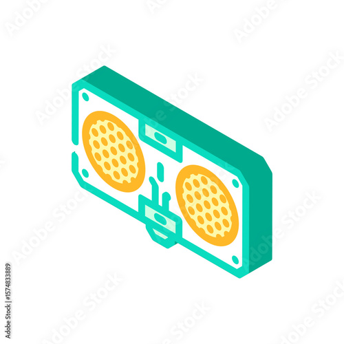 ultrasonic distance sensor isometric icon vector illustration