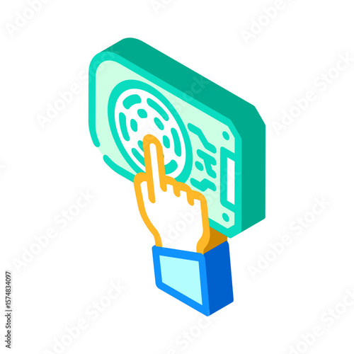 touch sensor module isometric icon vector illustration