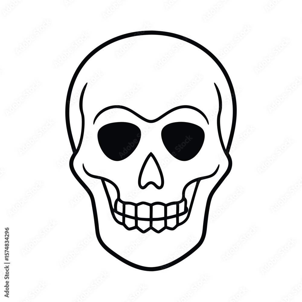 Fototapeta premium human skull isolated on white