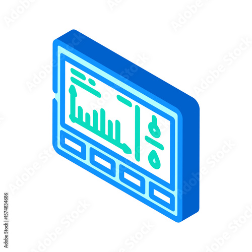 air quality monitoring sensor isometric icon vector illustration