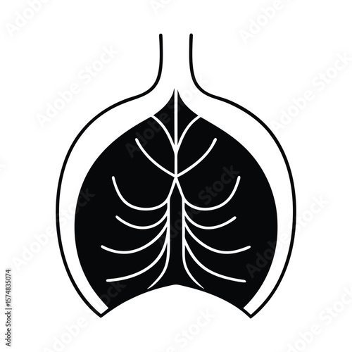 thoracic cavity icon vector illustration