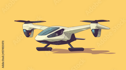 Futuristic EVTOL Aircraft Design for Seamless Travel Concept