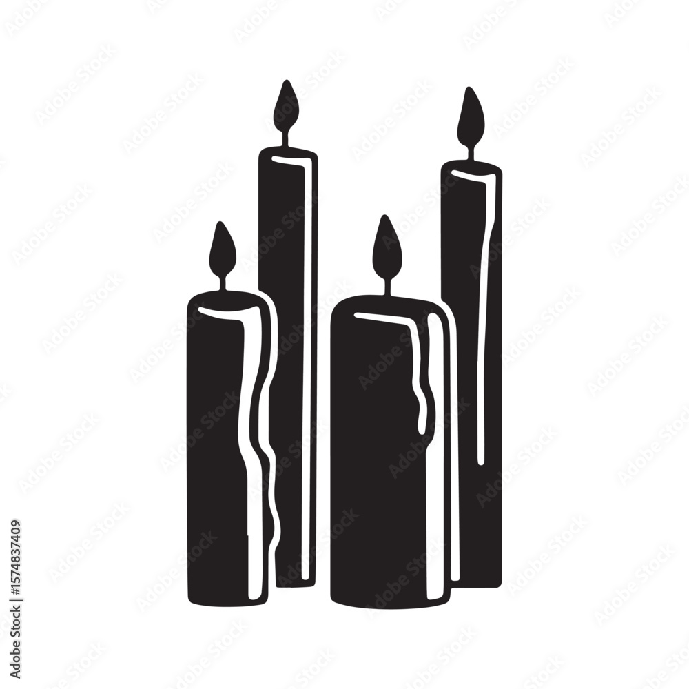 Obraz premium fashioned lighted candle